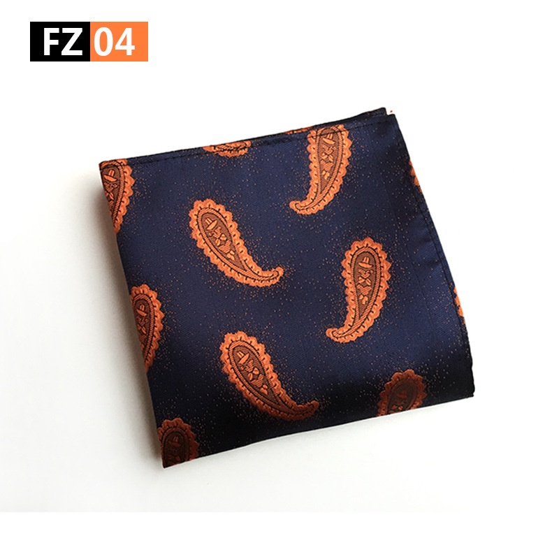 Khăn tay lụa EFAN hình vuông phong cách vintage thời trang cho nam cỡ 25cm