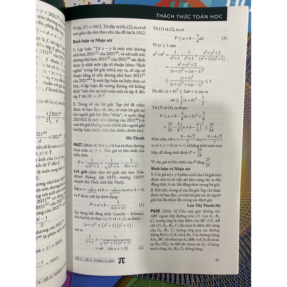 Sách - Bộ tạp chí Pi hội toán học năm 2022 (10 cuốn)