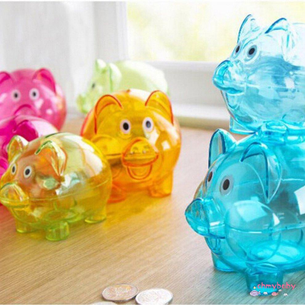 Phim hoạt hình lợn ngân hàng heo đất trong suốt Bộ sưu tập tiền xu [U/7]