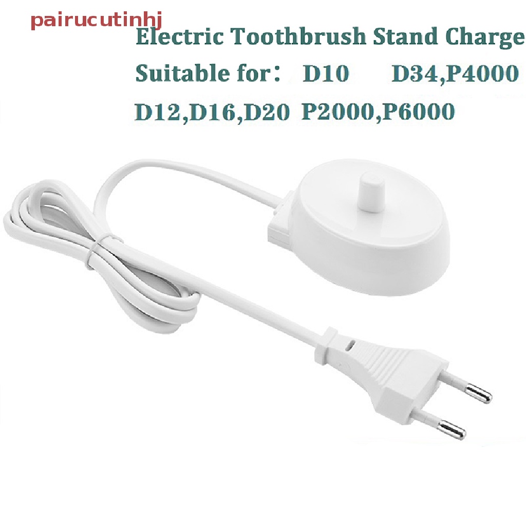 Đế Sạc Bàn Chải Đánh Răng Điện Phích Cắm EU Thay Thế Cho Braun Oral B D12 D20