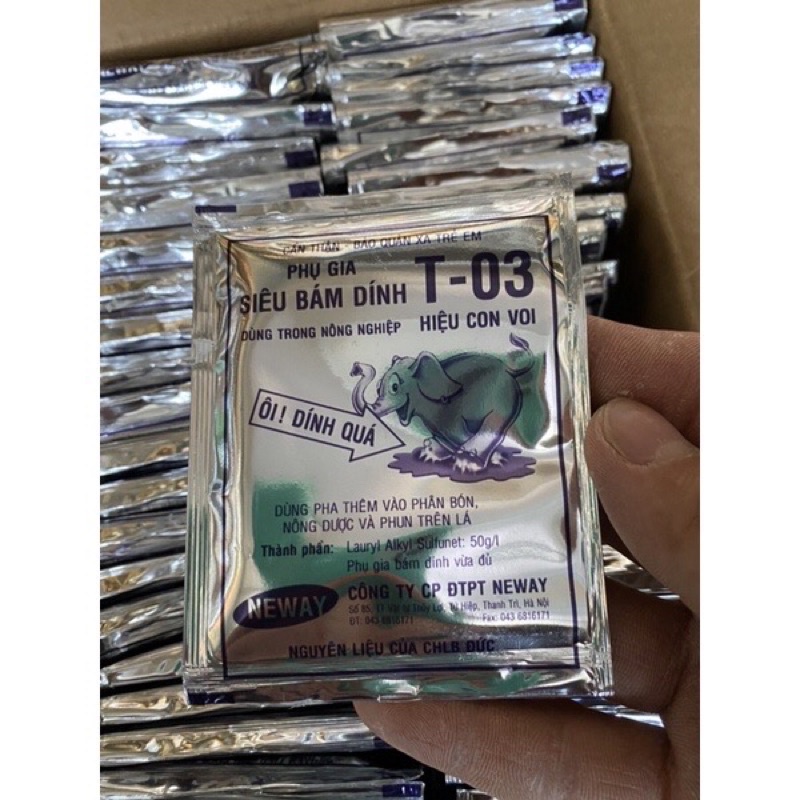 Siêu Bám Dính T-03 15ml hiệu con Voi của công ty NEWAY với nguyên liệu của CHLB Đức.