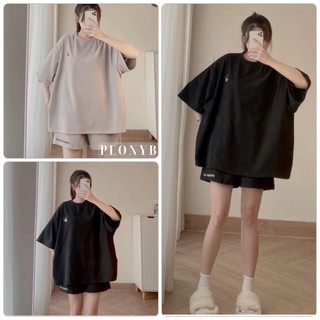 Bộ thun gấu Strawberry PEONYB Nữ  Set đồ áo phông form rộng tay lỡ mix quần short đùi kiểu dáng hàn quốc đẹp