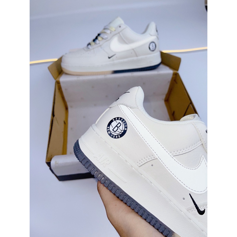 Giày_Nike Air Force 1 Low " Brooklyn " Sail Black , Giày AF1 âm dương chuẩn 1:1 Full Box&Bill