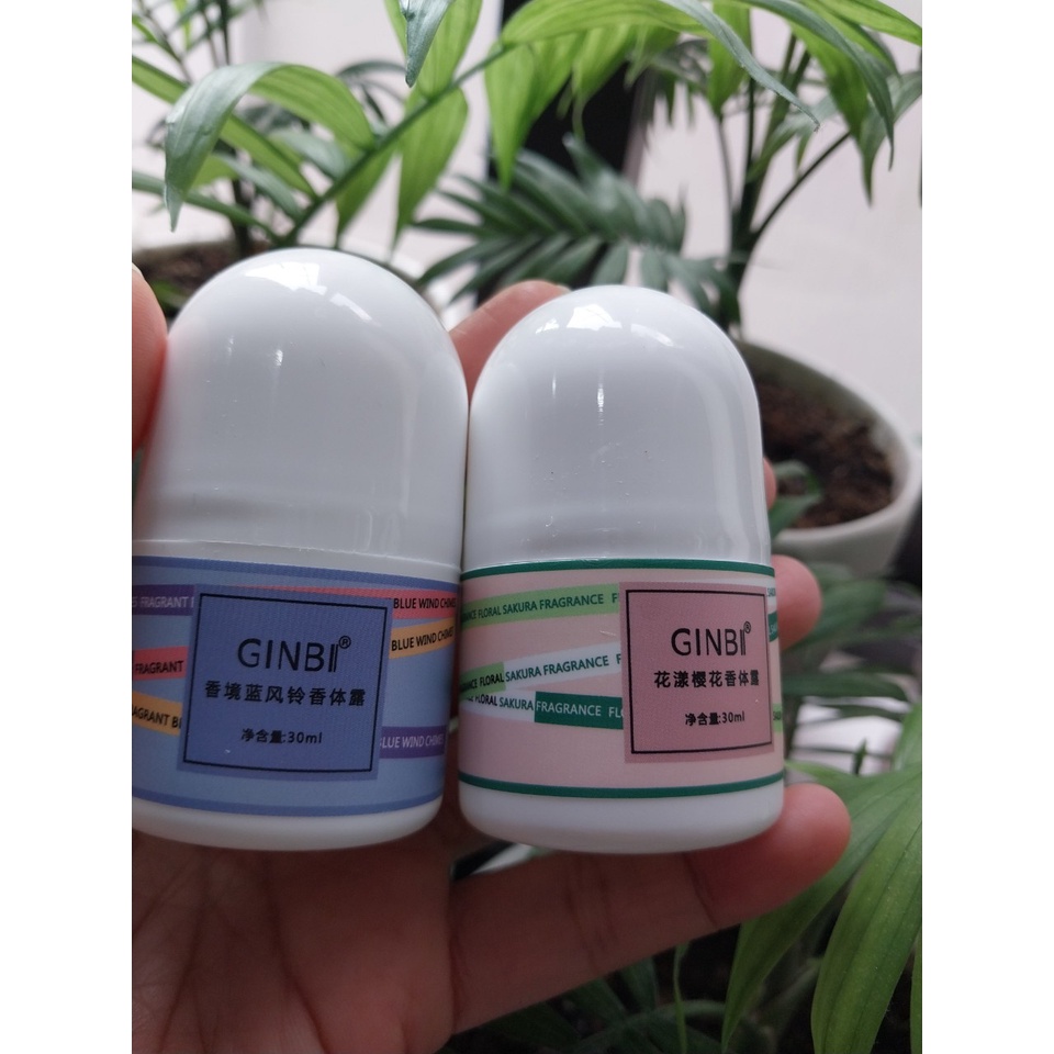 Lăn Khử Mùi Hương Hoa Anh Đào Ginbi Cute Nhỏ Gọn