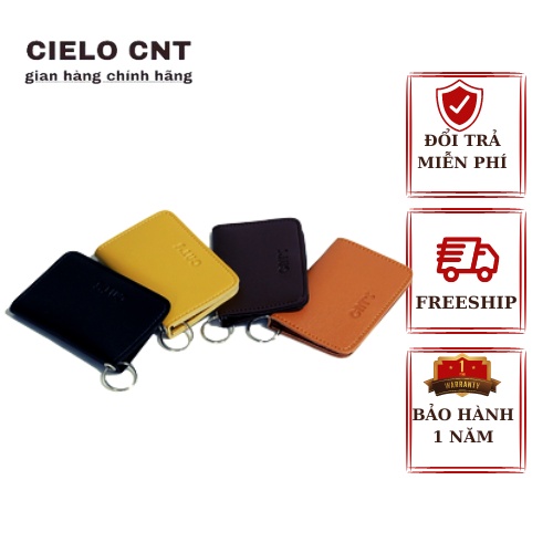 Ví móc khoá mini đựng thẻ MK 01 CNT da cao cấp