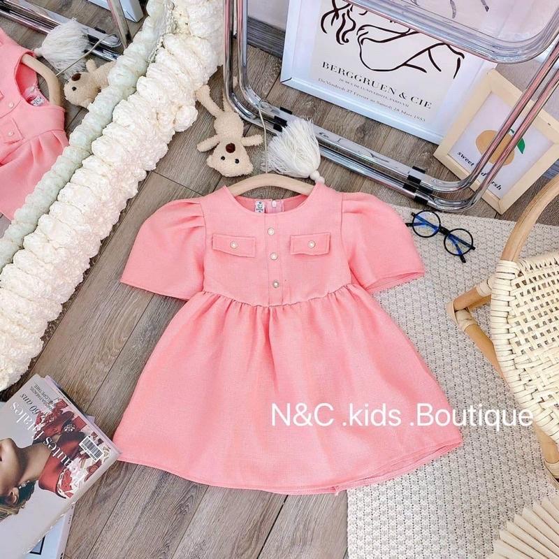 Váy Dạ Mỏng Mát Dáng Tiểu Thư Điệu Đà Dành Cho Bé Gái 8-24kg