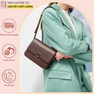 Túi xách nữ kẹp nác dáng vuông dây da khoá vuông thời trang cao cấp đi chơi đi làm, túi đeo chéo nữ TX052429 Coco Store