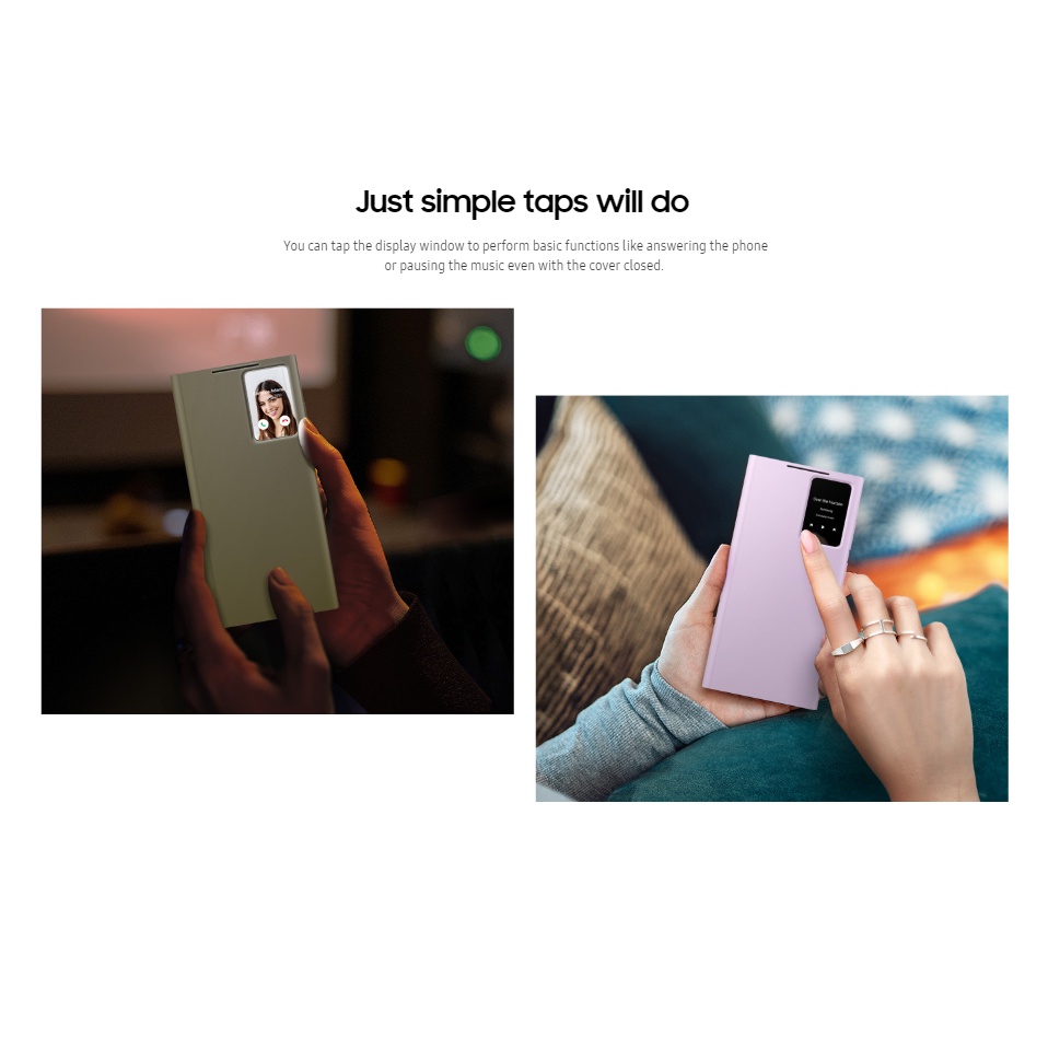 Bao Da Nắp Gập Có Ngăn Đựng Thẻ Màu Đen / Xanh Lá / Oải Hương / Kem Cho Samsung Galaxy S23 Ultra S-view EF-ZS918