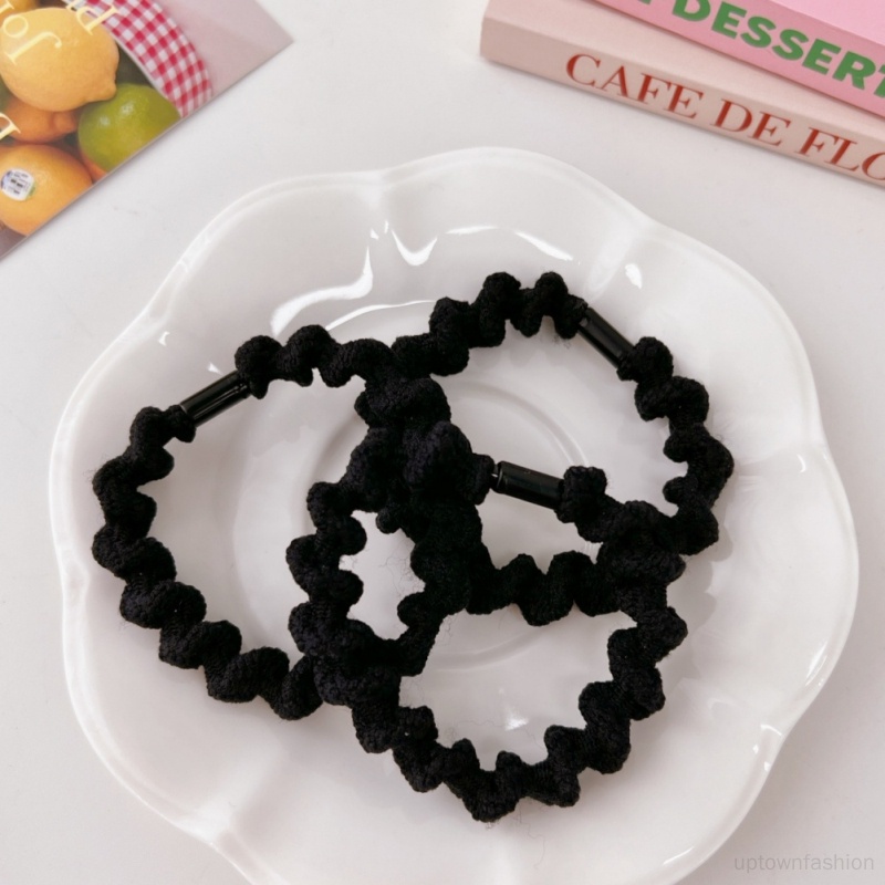 Băng Đô Cài Tóc Màu Trơn Đính Hoa Dễ Thương