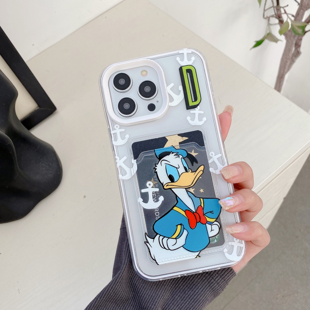 Ốp Điện Thoại Chống Sốc In Hình Vịt Donald Dễ Thương Cho iPhone 14 / 13 / 12 / 11 / X / 8 / 7P / 6P / 6