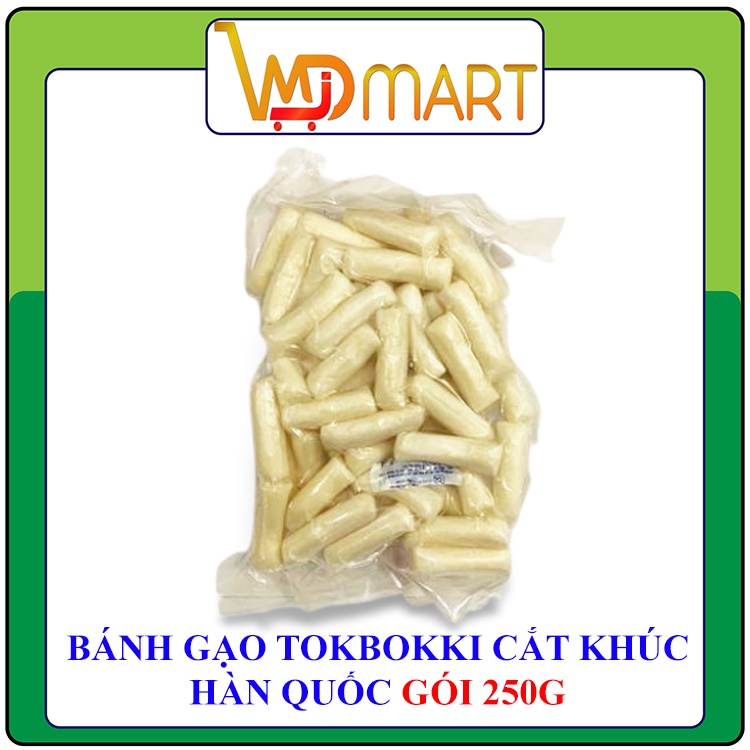 Bánh gạo hàn quốc tokbokki cắt khúc Mir gói 500g