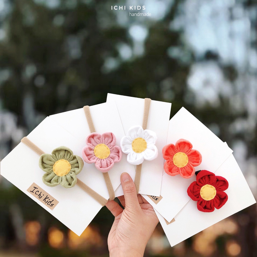 Kẹp tóc, băng đô handmade cho bé gái Ichikids