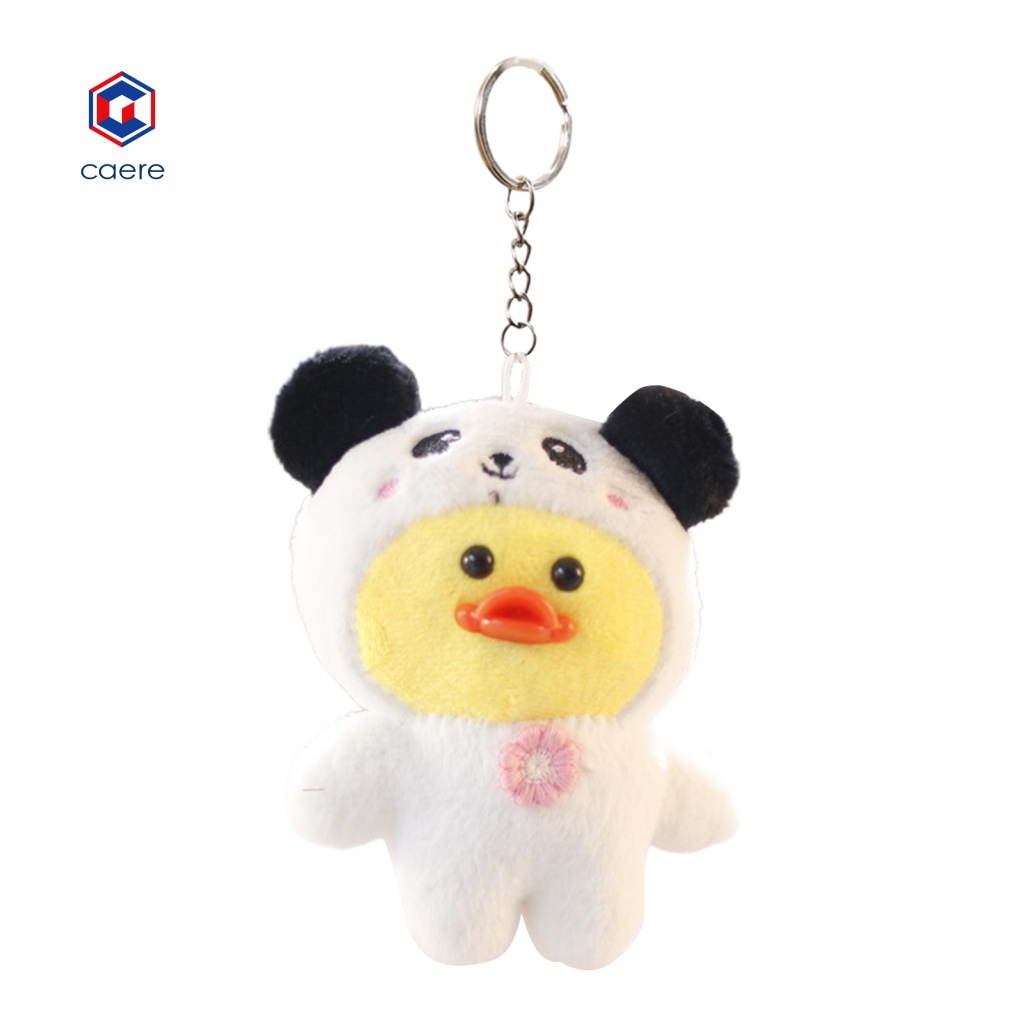 Móc Khóa Vịt Nhồi Bông Mini Màu Vàng Dễ Thương