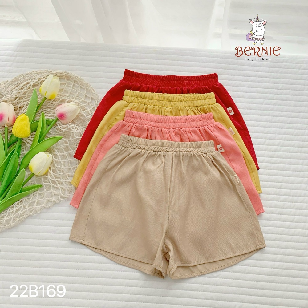 Set bộ đi chơi bé gái BERNIE hoa nhí áo phồng màu vàng hồng be đỏ bé đi chơi đi biển bé 9 đến 24kg