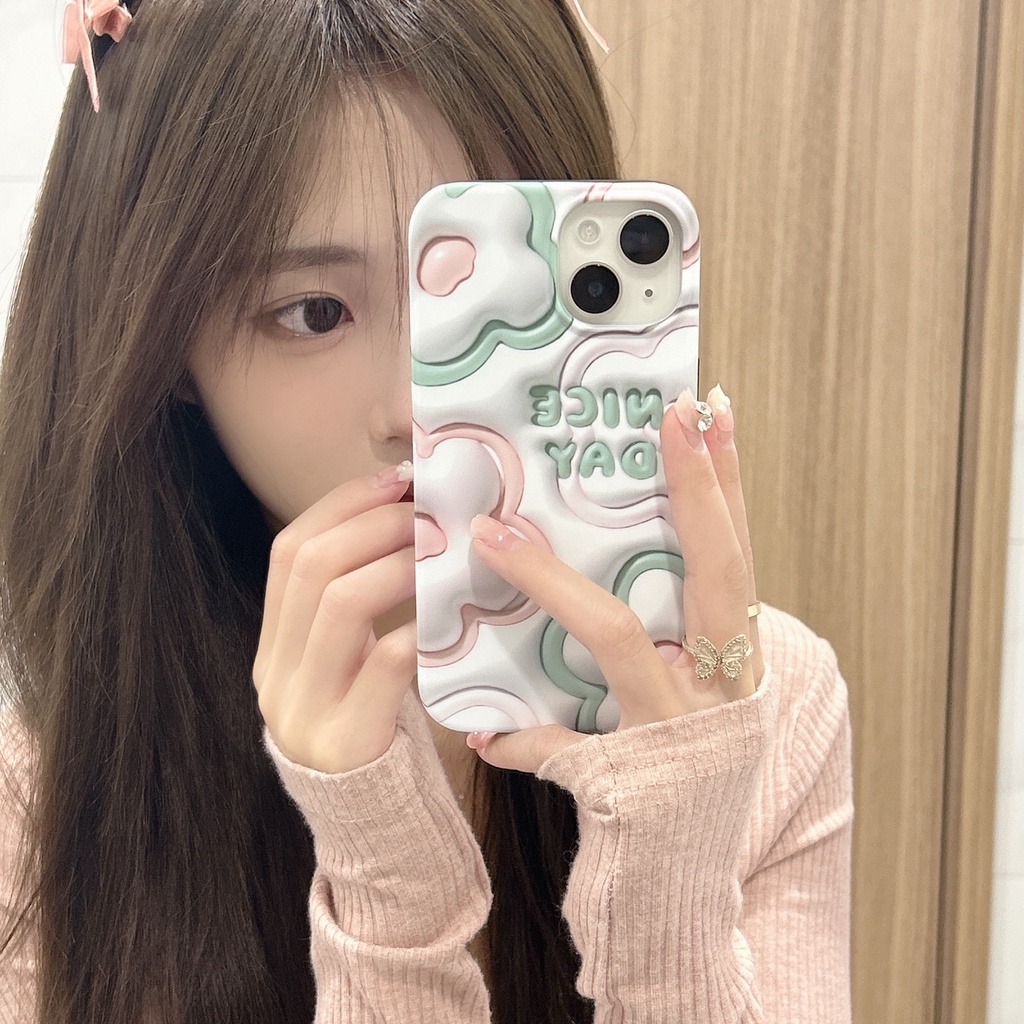 Ốp Điện Thoại Tpu Silicon Mềm Chống Sốc 2 Trong 1 in Họa Tiết Hoa Đơn Giản Cho iPhone 14 13 12 11 Pro Max