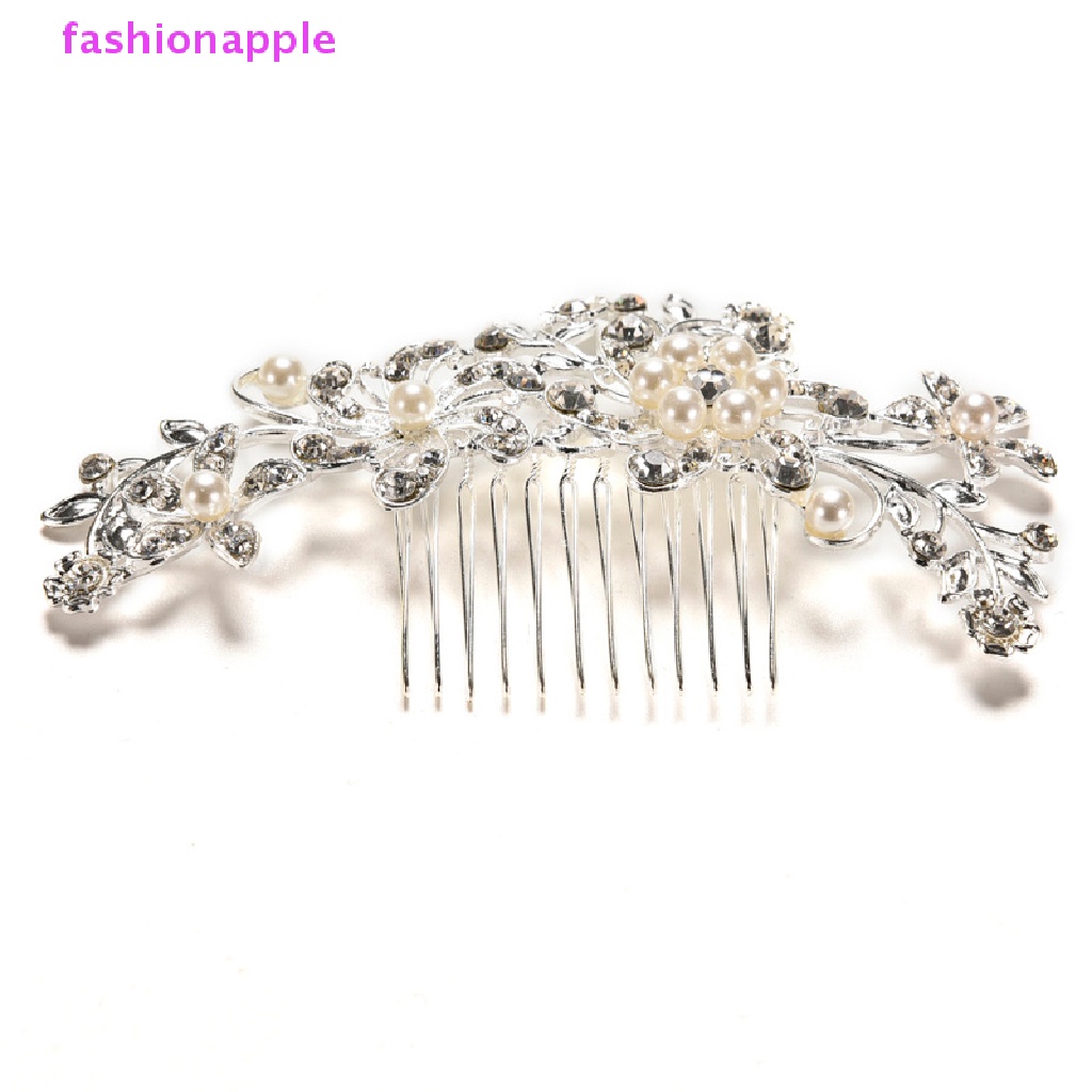 Lược Cài Tóc Hình Hoa Đính Ngọc Trai Nhân Tạo