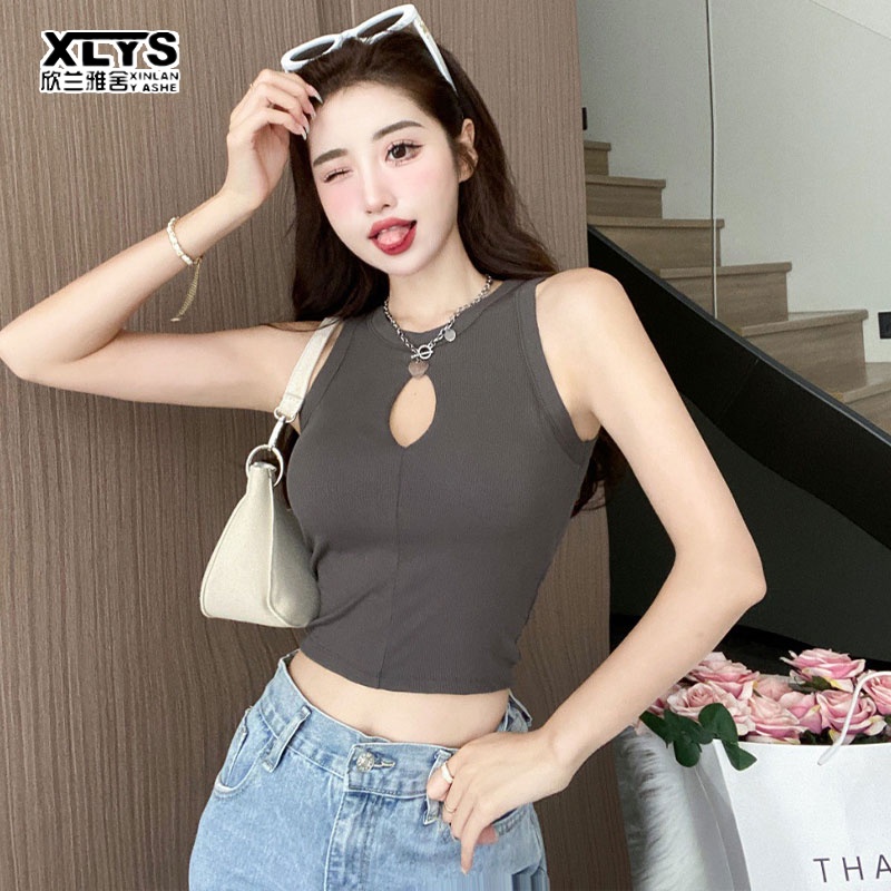 Áo tank top XINLANYASHE thiết kế thời trang mùa hè 2023 dành cho nữ