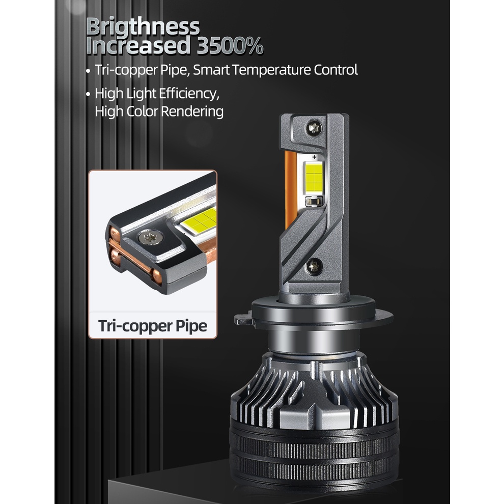 Đèn Pha Led 3 Chế Độ K6C PLUS H7 H4 H11 9005 150W 9006 H1 12V Chuyên Dụng Cho Xe Hơi