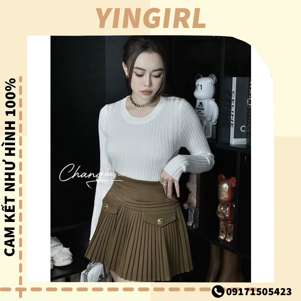 Chân váy Xếp Ly 2 Túi Trước siêu hot 2023 CV26  Phân Phối Bởi YinGirl