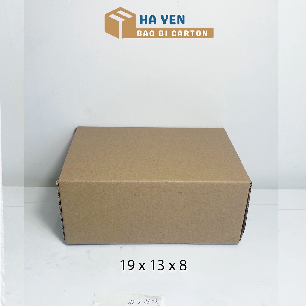 19 x 13 x 8 cm - Hộp carton nắp gập 19x13x8cm đóng hàng