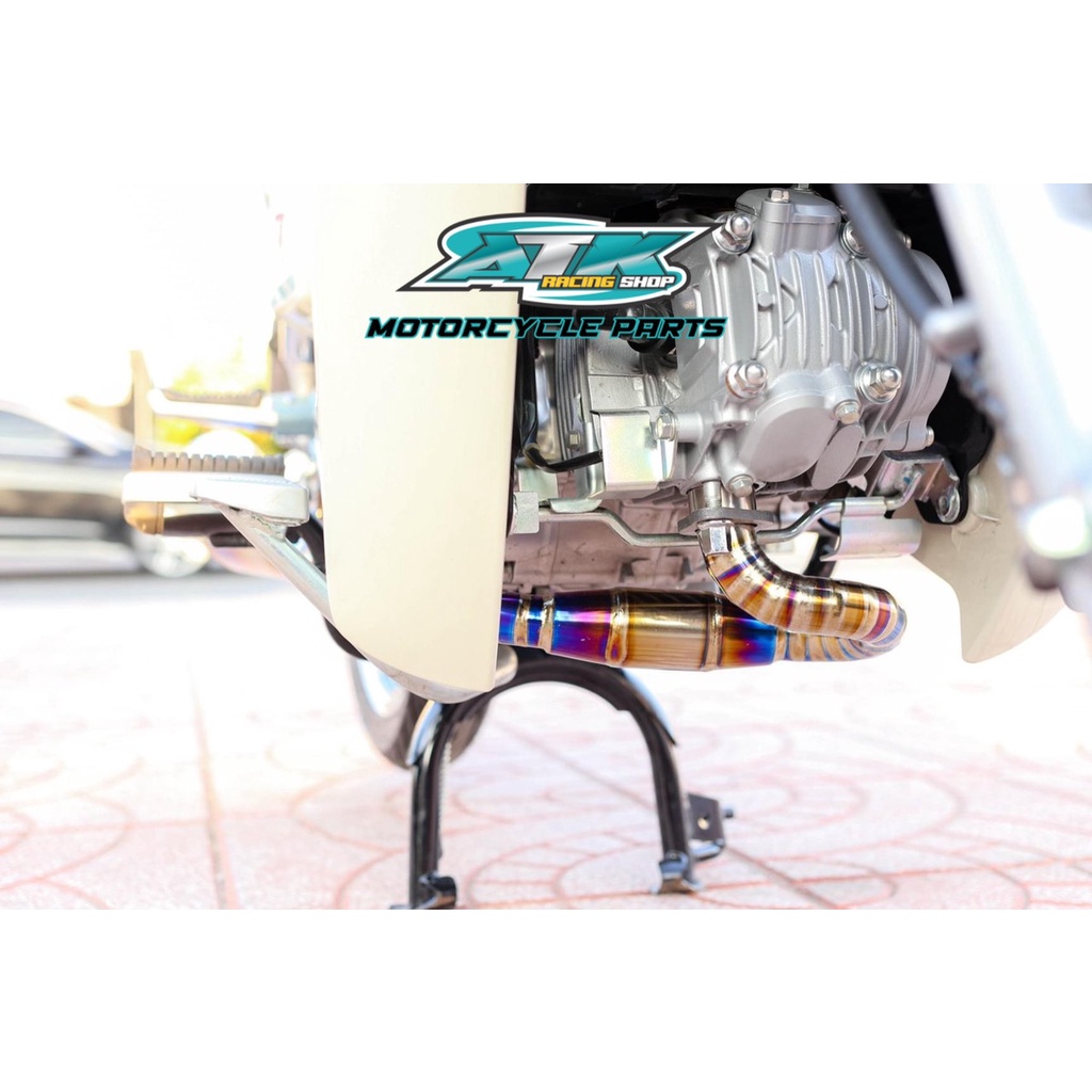 Cổ pô TITANIUM bầu hơi xoắn hàng gia công cao cấp dành cho xe FULED ,FUTURE NEO 125 hàng gia công chất lượng cao