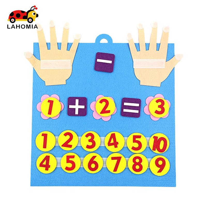 LAHOMIA Đồ chơi bảng đếm số ngón tay cảm biến phương pháp Montessori cho bé