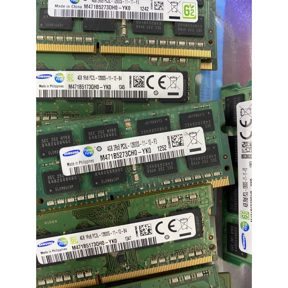 Ram laptop DDR3 DDR3L 8GB 4GB Bus 1600 Samsung / Hynix PC3-12800S