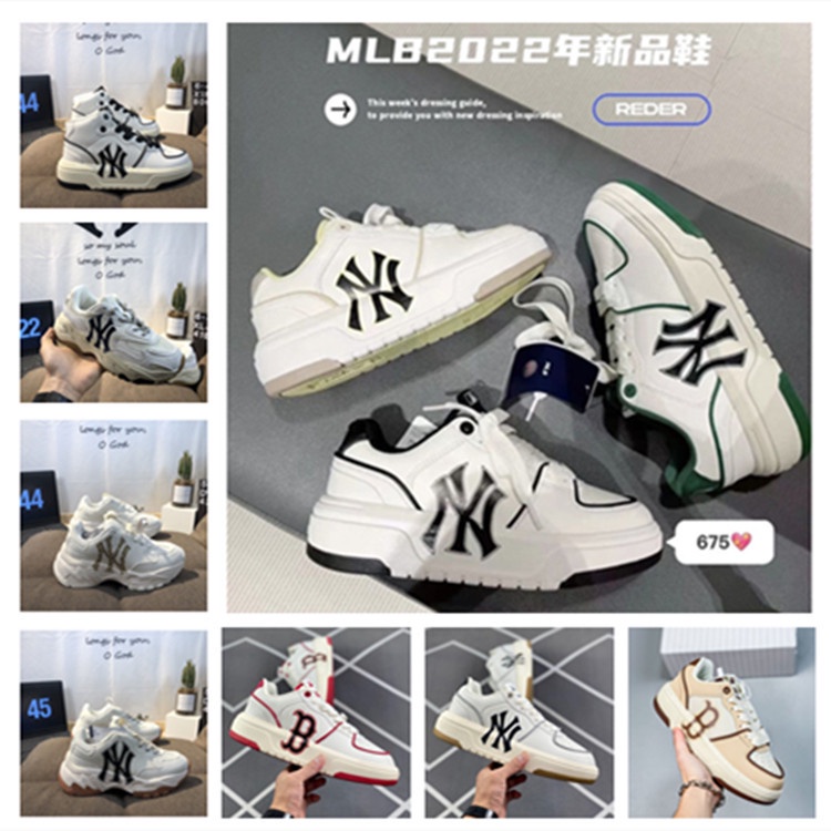 Giày Thể Thao Mlb Đế Dày 6cm Tăng Chiều Cao Phong Cách Retro Cá Tính