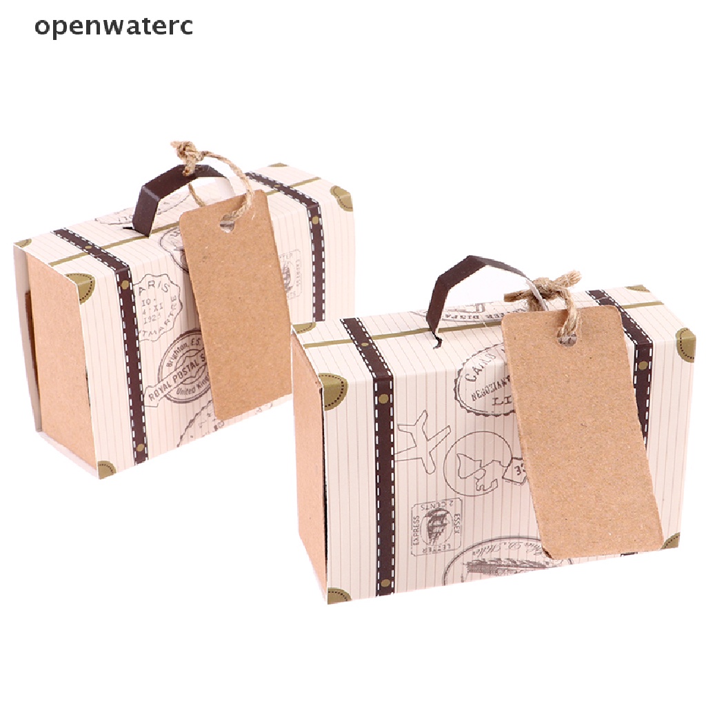 Set 10 Hộp Giấy Kraft Mini Đựng Kẹo / Sô Cô La Tiện Dụng Khi Đi Du Lịch