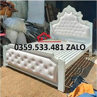 Giường sắt tân cổ điển - giường hoàng gia đủ size 1m-1m8x2m bao ráp ship hcm