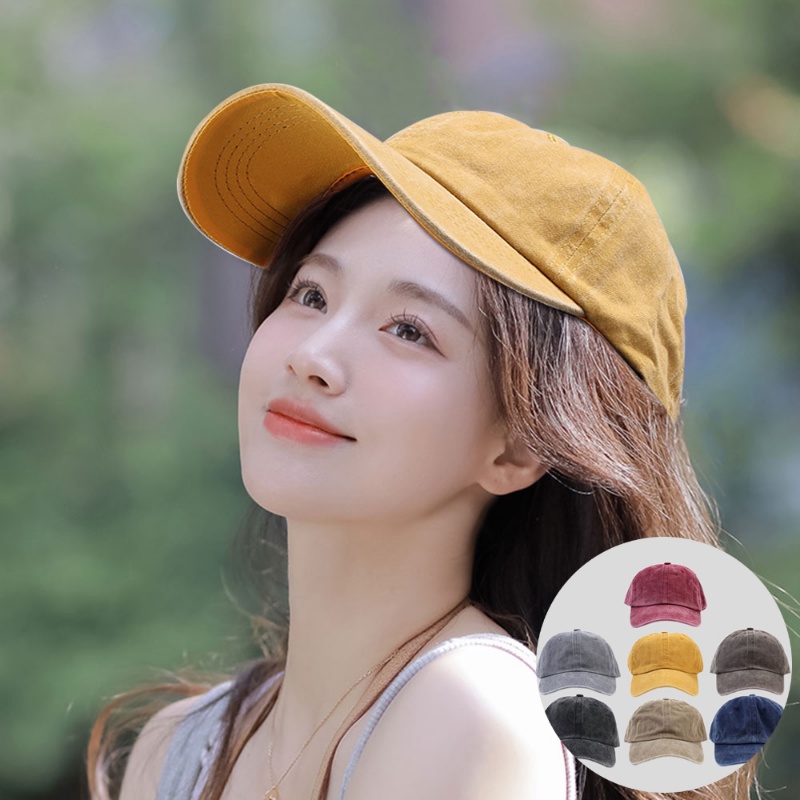 Mũ Lưỡi Trai Denim Màu Trơn Đơn Giản Thời Trang Cho Nam Nữ