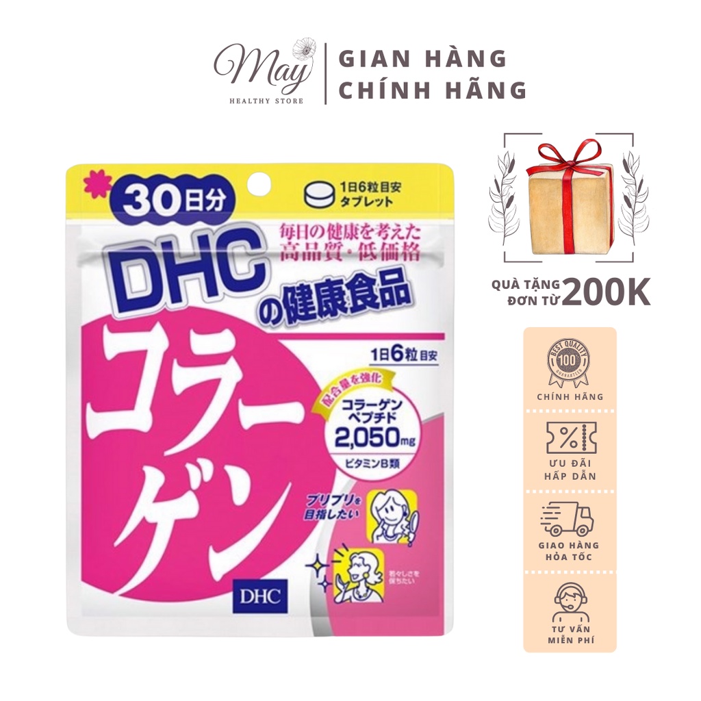 (Date 01.2024) Viên Uống DHC Collagen Chống Lão Hóa Da 30 Ngày (Gói 180 Viên)