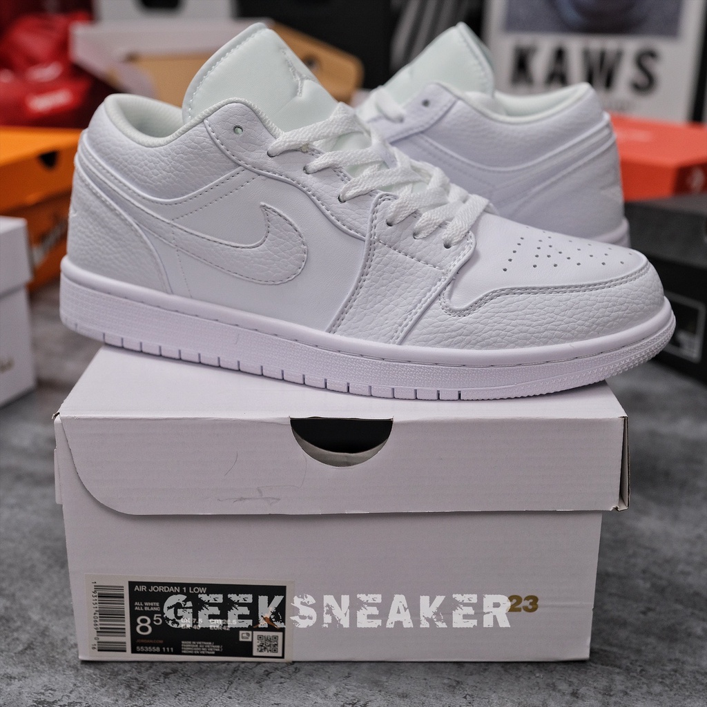 [GeekSneaker[ Giày Sneaker Cổ Thấp | AJ1 Low All WHITE