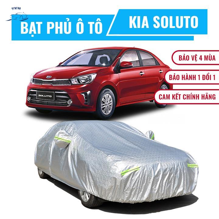 Bạt phủ xe ô tô 5 chỗ Kia Soluto, Bạt trùm xe Soluto cao cấp chất liệu vải PEVA chống nắng mưa không thấm nước +