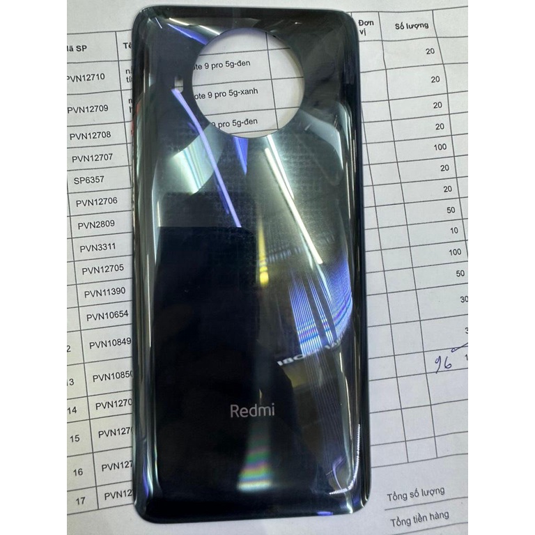 nắp lưng xiaomi note 9 pro 5g Mi 10T Lite màu đen