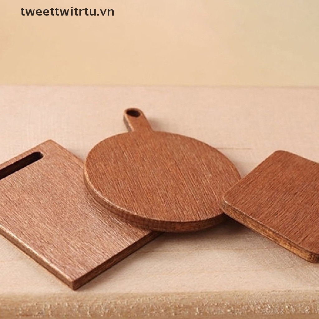 Bộ 5 Thớt Cắt Bánh Mì Tỉ Lệ 1: 12 Dùng Trang Trí Nhà Búp Bê