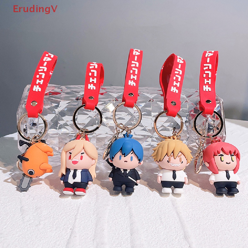 [ErudingV] Móc Chìa Khóa Bằng Silicon Hình Búp Bê Hoạt Hình Denji Pochita Dễ Thương Cho Ba Lô [Mới]