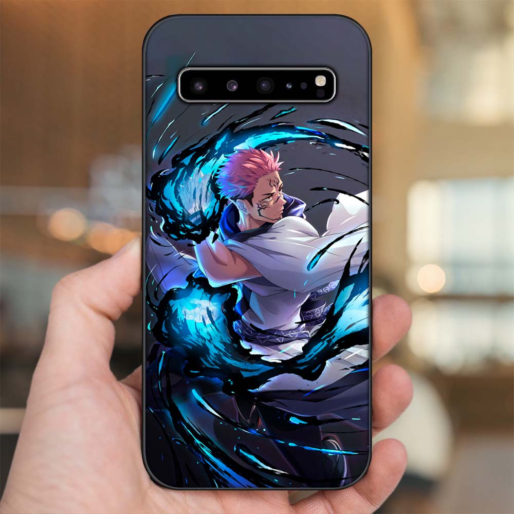 Ốp lưng Samsung S10, S10 5G, S10 Plus viền đen in hình Sukuna Yuji Jujutsu Kaisen Chú Thuật Hồi Chiến