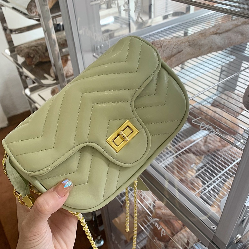 Túi Đeo Chéo Hình Vuông Cỡ Nhỏ Phối Dây Đeo Sợi Xích Thời Trang Mùa Hè Cho Nữ