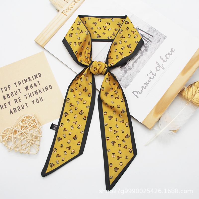 Khăn Quàng Cổ / Túi Xách / Băng Đô Đa Năng In Họa Tiết Hoa Xinh Xắn Thời Trang