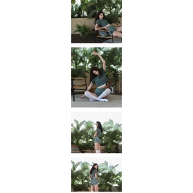 Áo Thun Thể Thao Tay Ngắn Thoáng Khí Họa Tiết Đường Viền Gỗ Độc Đáo