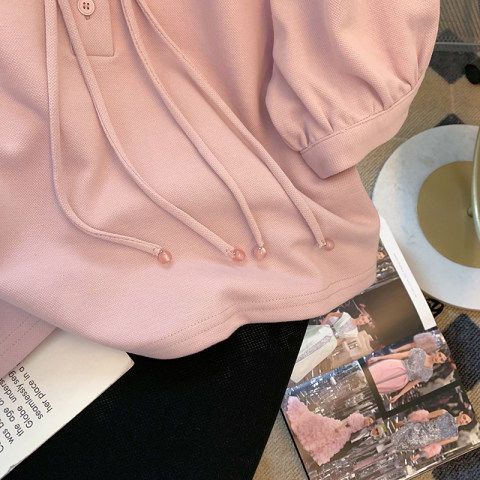 Áo polo Tay Phồng Thời Trang Mùa Hè Phong Cách Retro Cho Nữ