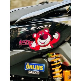 Tem logo decal gấu dâu dễ thương Lotso