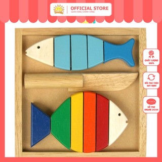 Bộ cắt 2 cá - Đồ chơi gỗ Winwintoys