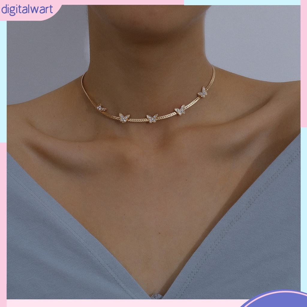 [DIWA] Vòng Cổ Choker Mở Rộng Dát Đá Giả Kim Cương Màu Trơn Trang Sức Cô Dâu