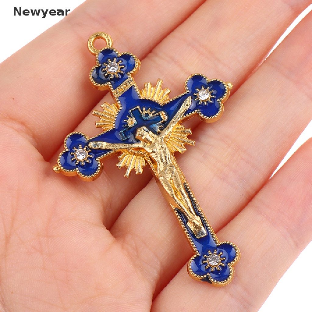 Newyear Mặt Vòng cổ Kim Loại Treo Tường Mặt Thánh Giá Christian La Fleuree Cầu Nguyện Công Giáo Trang Trí Cửa Hàng
