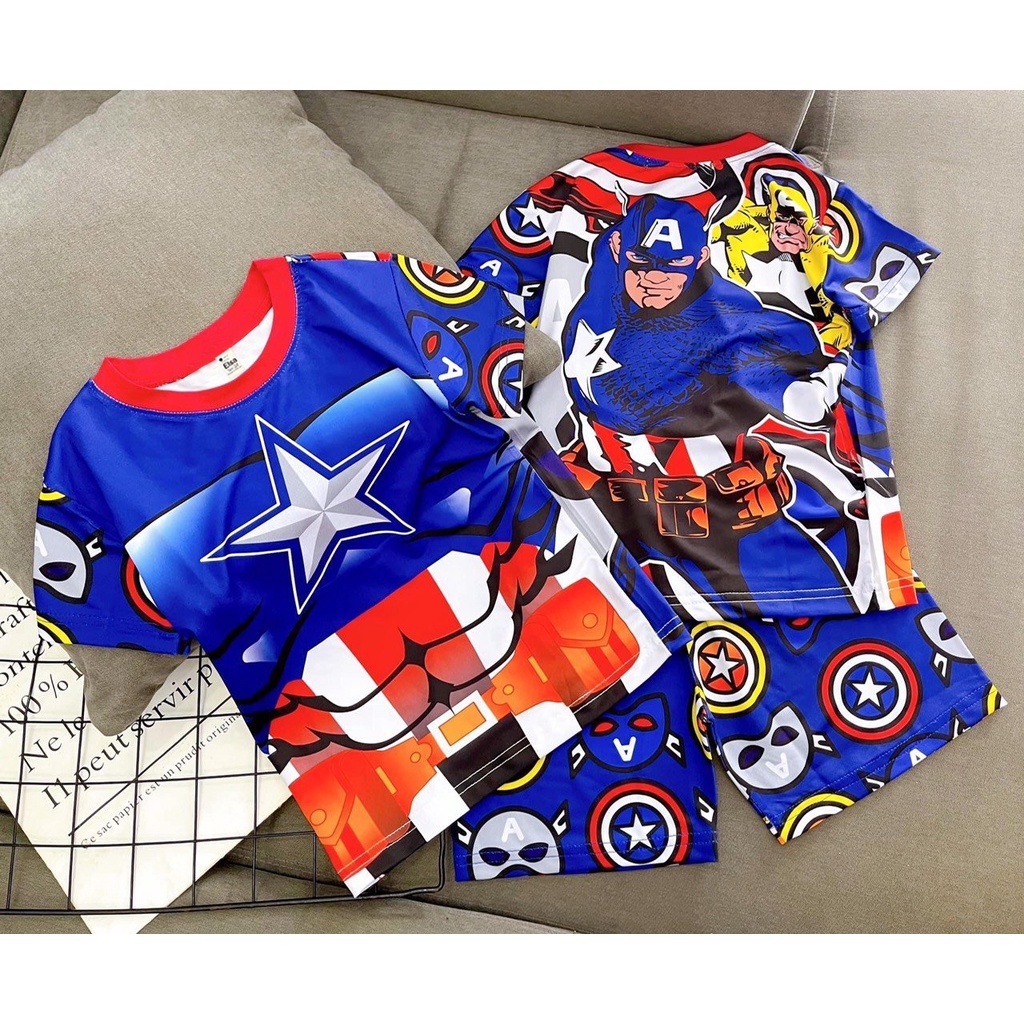 [8-40Kg] Bộ đồ bé Trai quần Lửng in hình 3D HOT TREND chất vải dày mịn thoáng mát được các bé yêu thích BTL03