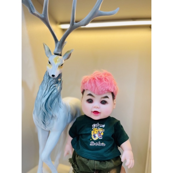 BÚP BÊ BÉ TRAI 12 INCH TRANG ĐIỂM GẮN TÓC TẶNG KÈM QUẦN ÁO