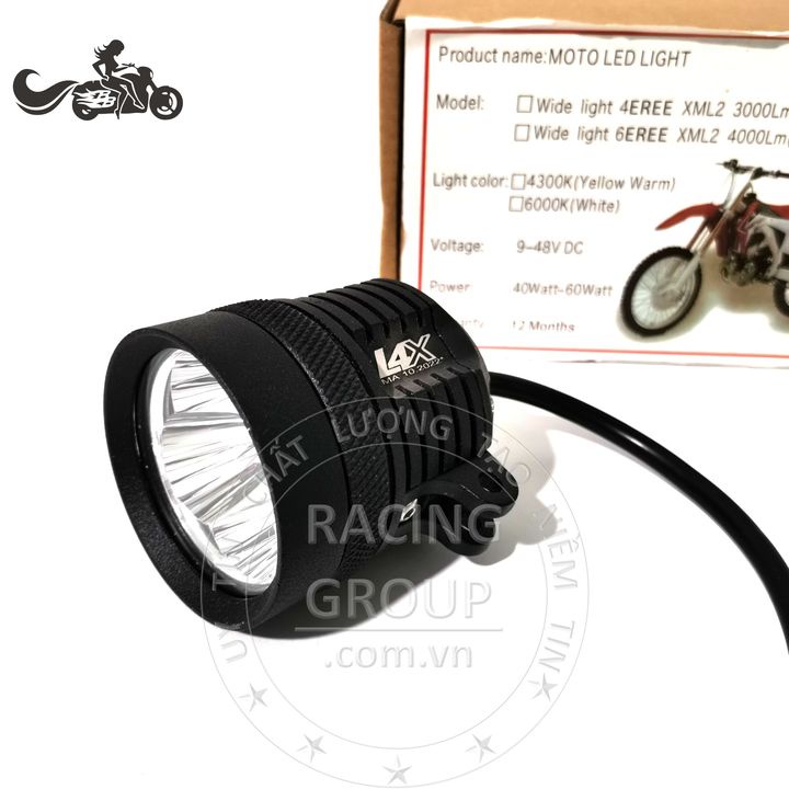 Đèn trợ sáng L4X  đèn pha led L4X xe máy siêu sáng chống nước