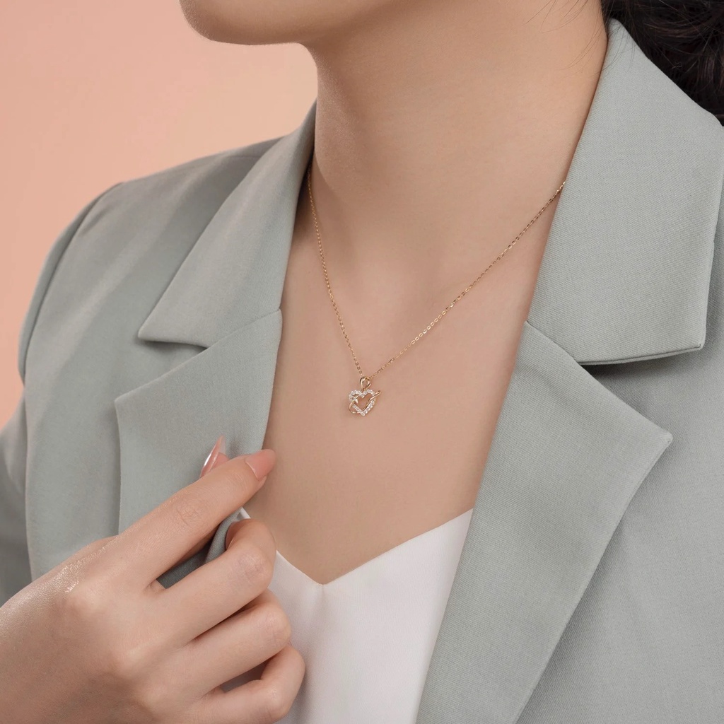 Mặt Dây Chuyền Vàng 14k Love To The Moon MDMAMD660 Huy Thanh Jewelry